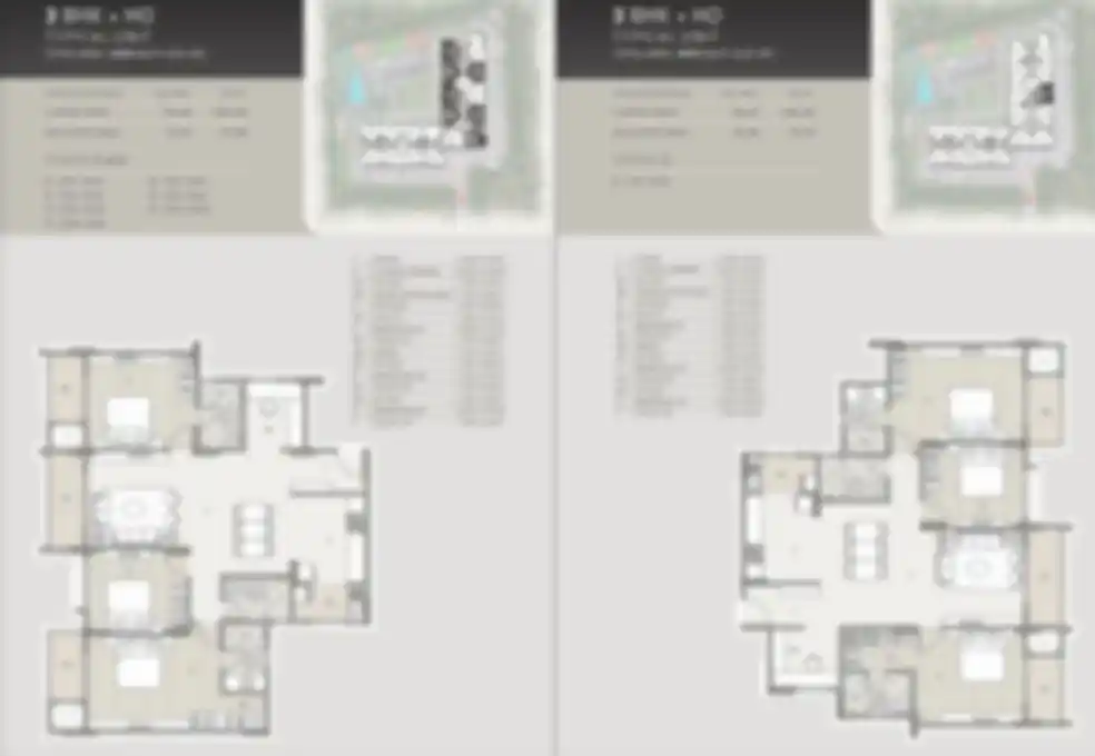 Orchid Life apartment 3 BHK Floor Plan by Goyal & Co Hariyana Group located at Gunjur, Varthur, East Bangalore Karnataka